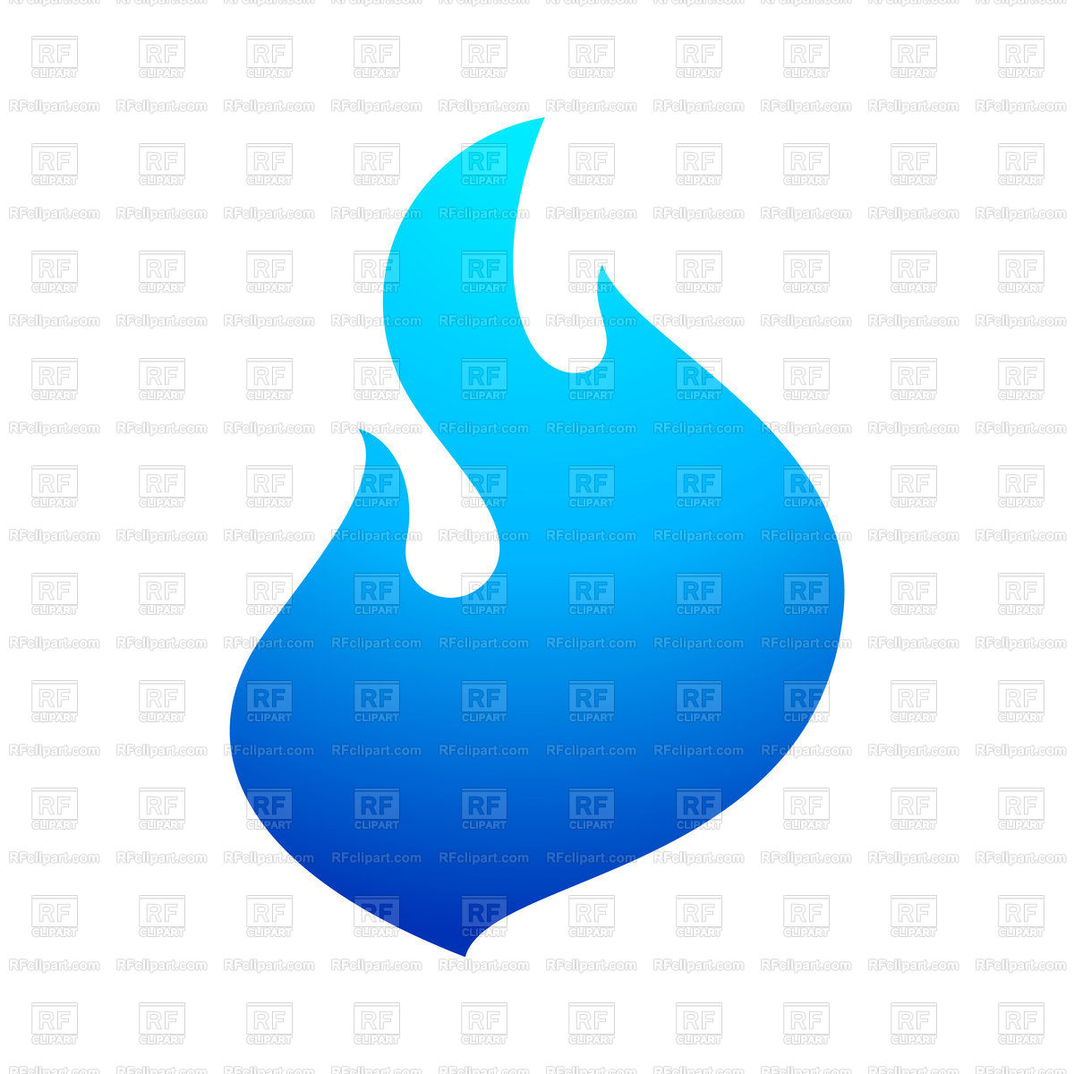 1200x1200 Fire Flame Blue Icon On A White Background Vector Image Of Icons