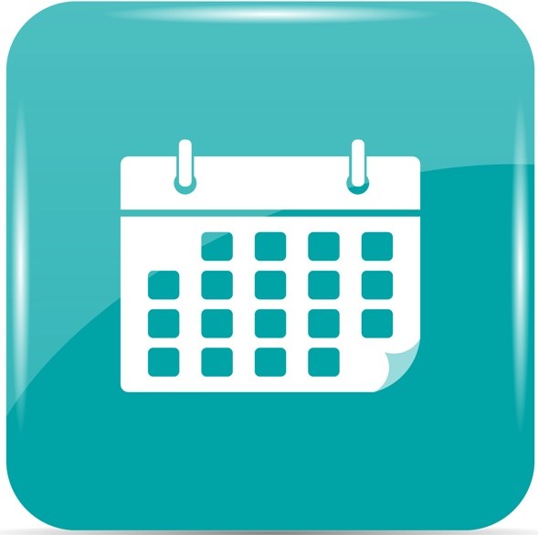 589x585 Calendar Icon Internet Button On White Background