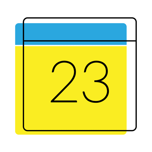 512x512 Calendar Date Icon Yellow And Blue