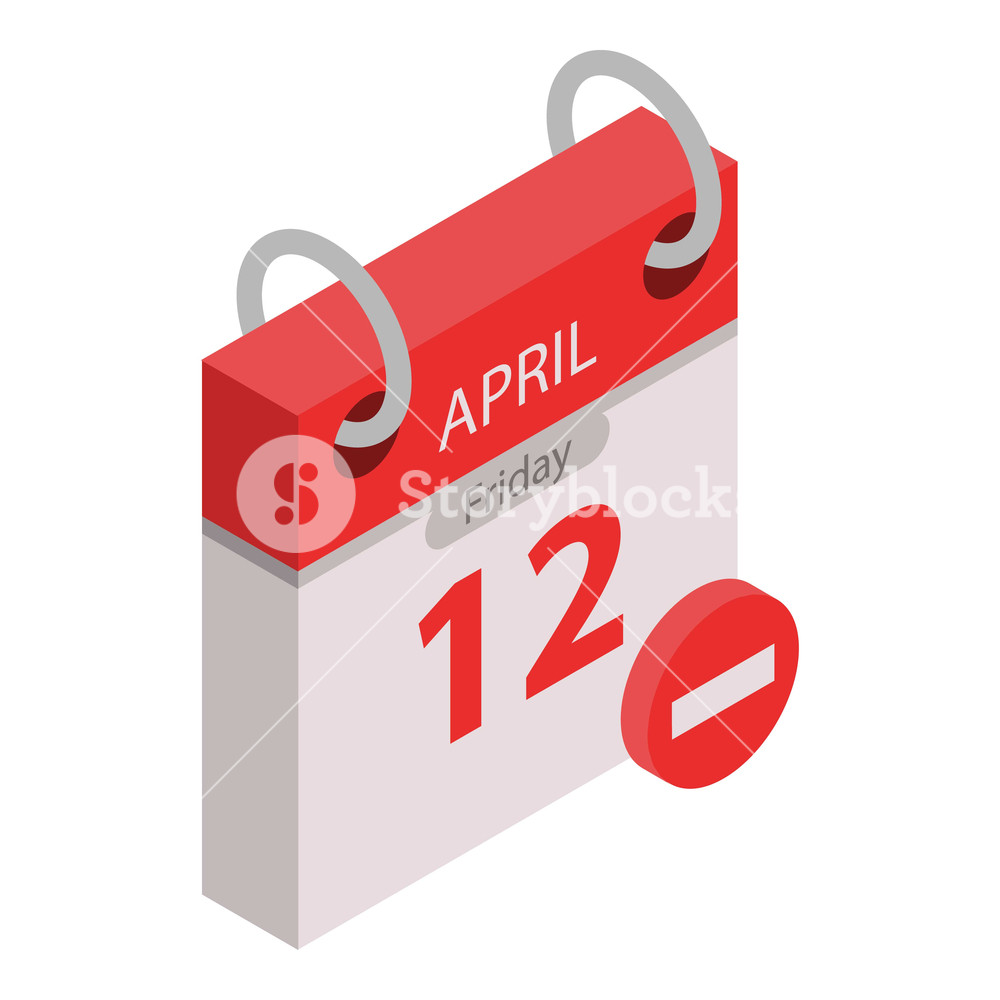 1000x1000 Restricted Calendar Date Icon Isometric Of Restricted Calendar