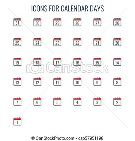 450x470 Calendar Day Icons Calendar Day Icons Isolated On White Background