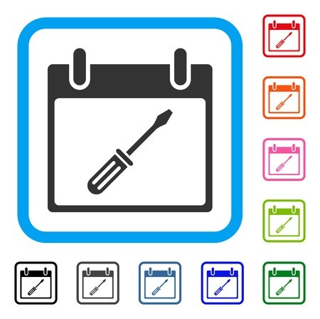 450x448 Screwdriver Tuning Calendar Day Icon Flat Gray Iconic Symbol