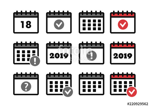 500x357 Event Icon Annual Plan Vector Vector Calendar Icons Stock Image