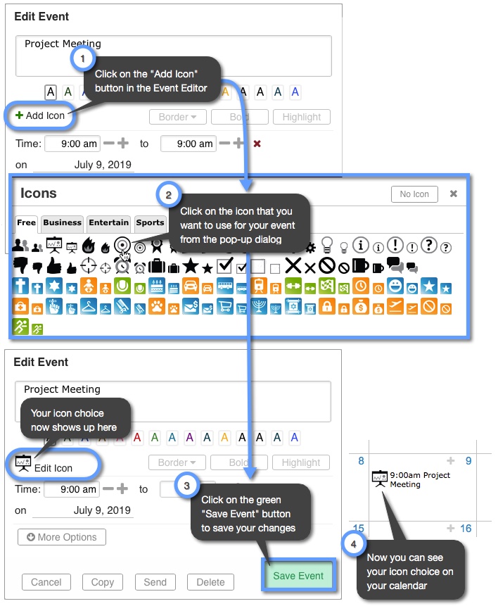708x861 How Can I Add Icons To My Event Keepampshare Support Support Portal