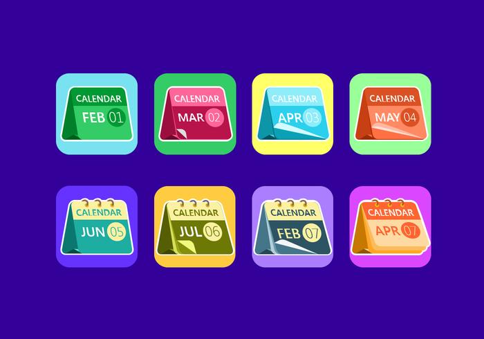 700x490 Desktop Calendar Flat Icon Free Vector
