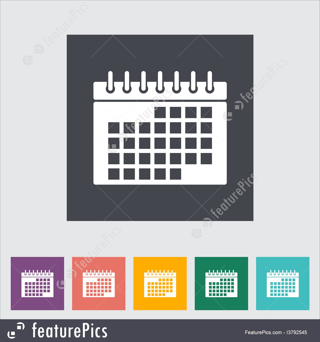 1300x1392 Illustration Of Calendar Flat Icon