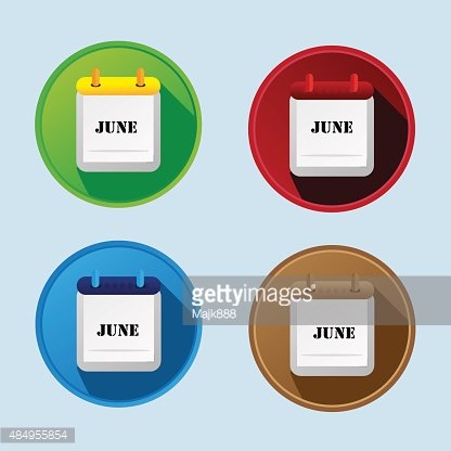 416x416 Calendar Flat Icon With More Variants June Premium Clipart