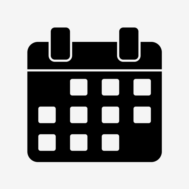 640x640 Vector Calendar Icon, Calendar, Month, Schedule Png And Vector