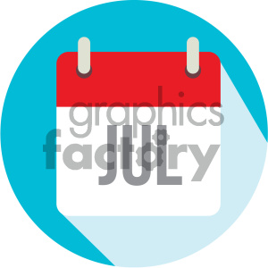 300x300 July Calendar Vector Icon Clipart Royalty Free Gif, Png