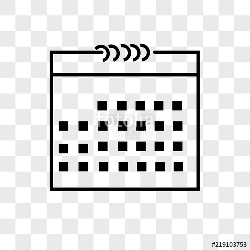 500x500 Calendar Vector Icon On Transparent Background, Calendar Icon
