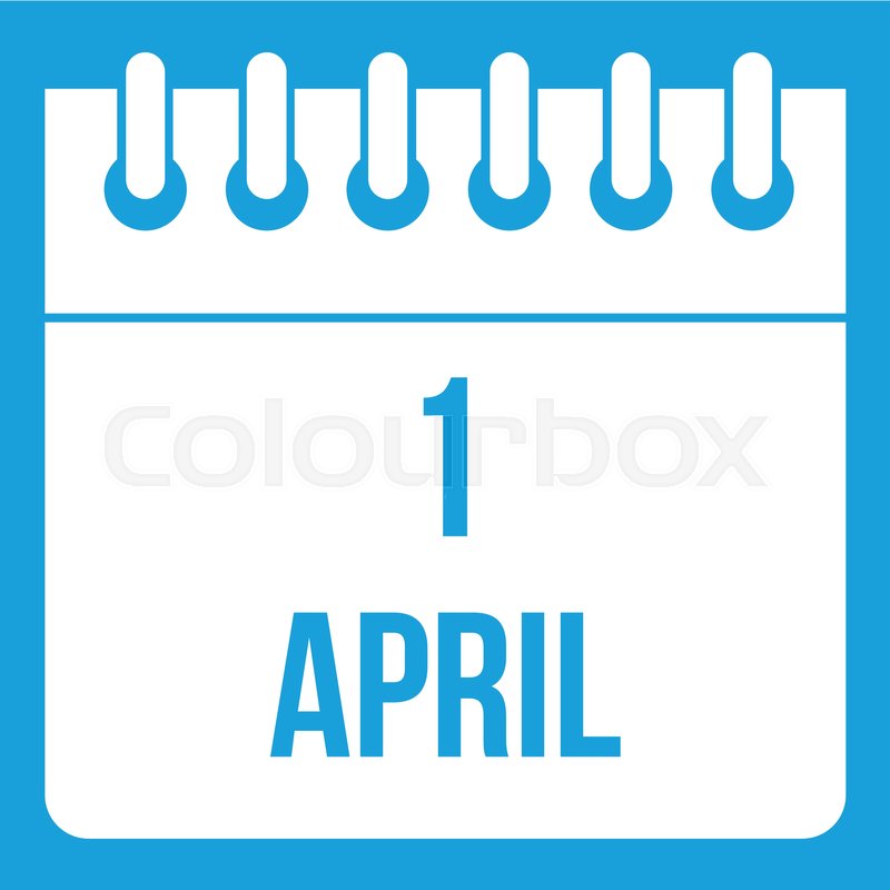 800x800 Calendar April Icon White Isolated Stock Vector Colourbox