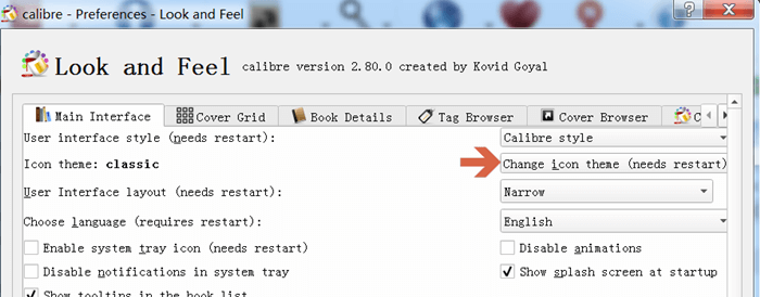 700x274 Calibre Tutorial Change The Icon Themes Of Calibre's Main Interface