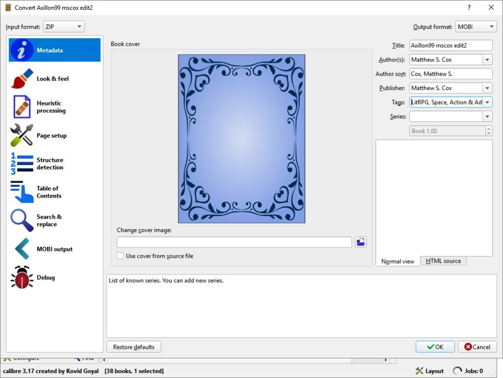 1024x770 Ebook Conversion With Calibre Matthew Cox Books