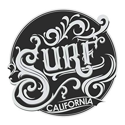 425x425 Old English Vintage Surf California Icon Vinyl Decal