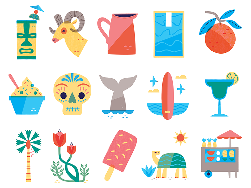 800x600 Southern California Icons