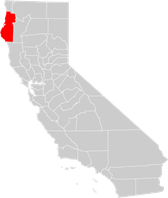 168x198 California County Map Humboldt County Highlighted Png, Clip