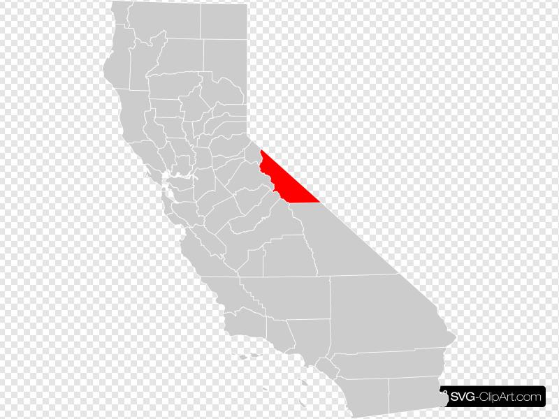 800x600 California County Map Mono County Highlighted Clip Art, Icon