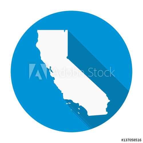 500x500 California Map Flat Icon