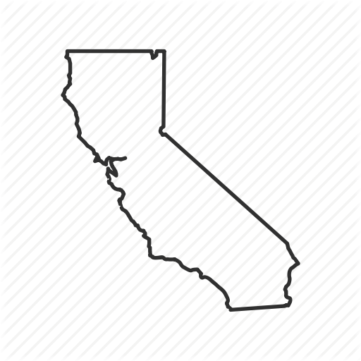 512x512 American State, Borders, California, Geography, Map, State, Usa Icon