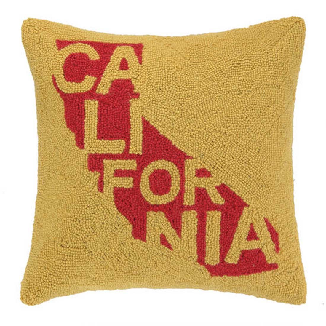 1100x1100 California State Icon With Name Throw Pillow