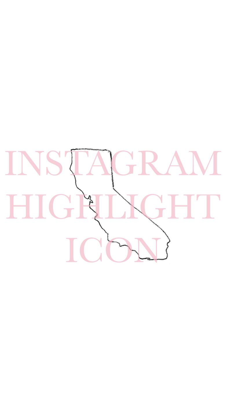 794x1411 California State Icon Instagram Highlight Cover Ig Story Etsy