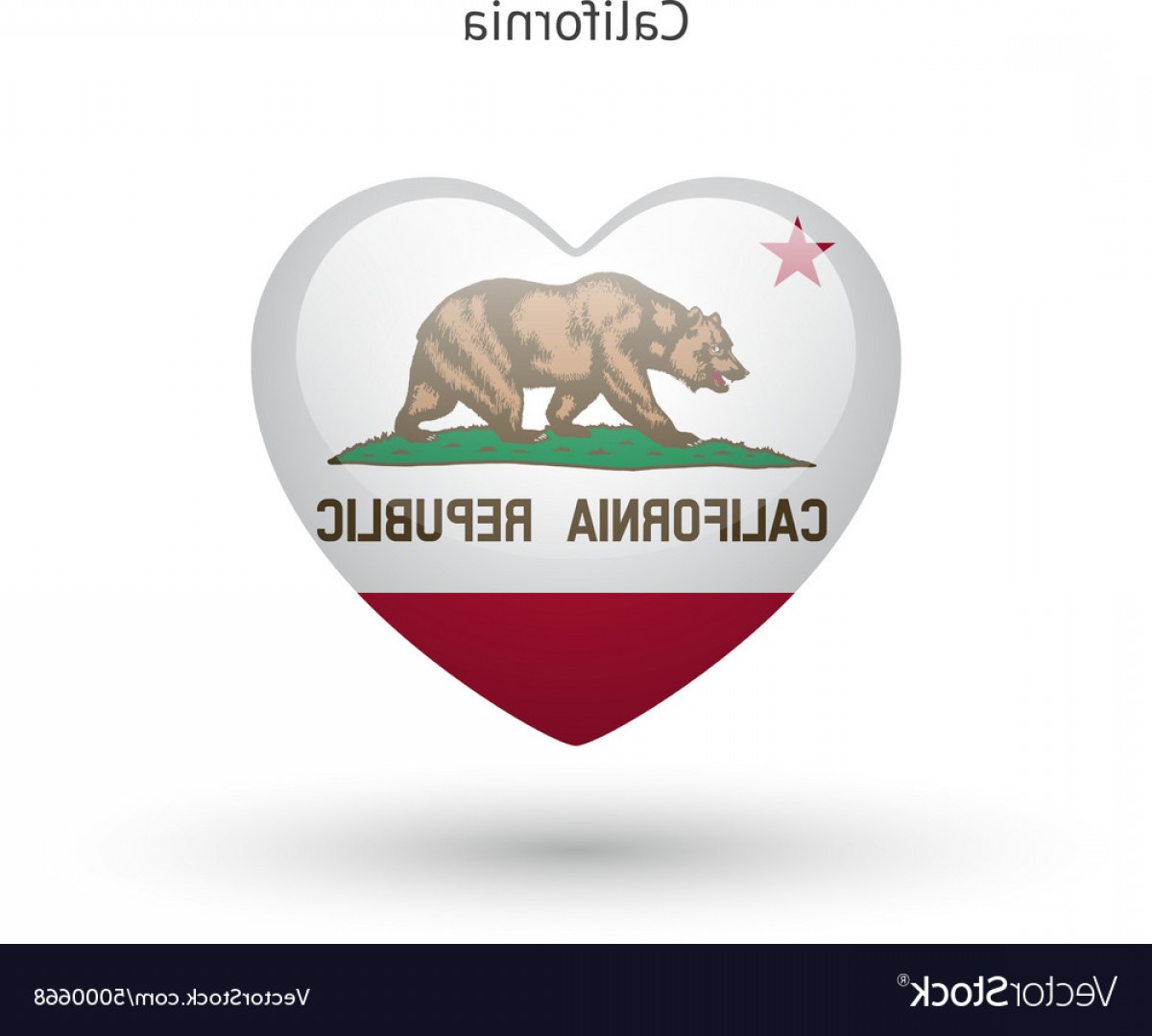 1200x1080 Love California State Symbol Heart Flag Icon Vector Soidergi