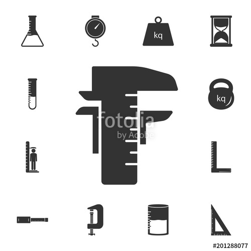 500x500 Caliper Icon Simple Element Illustration Caliper Symbol Design
