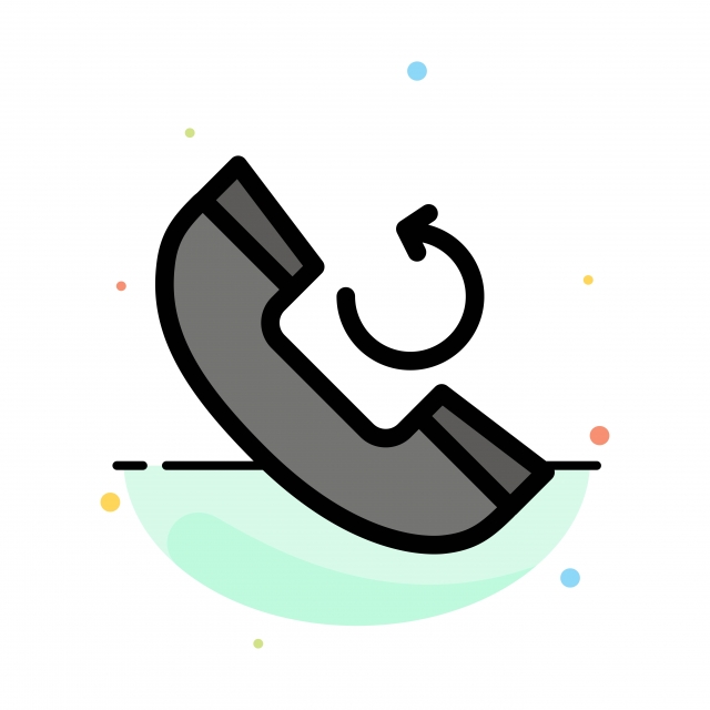 640x640 Call Phone Callback Abstract Flat Color Icon Template