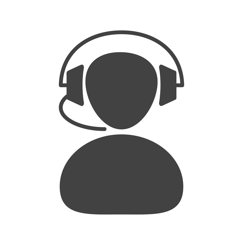 Call Center Agent Glyph Icon 1024x1024 Call Center Agent Glyph Icon