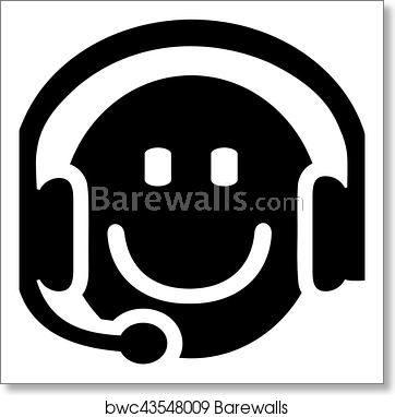 Call Center Agent Icon, Art Print Barewalls Posters Prints 362x382 Call Center Agent Icon, Art Print Barewalls Posters Prints