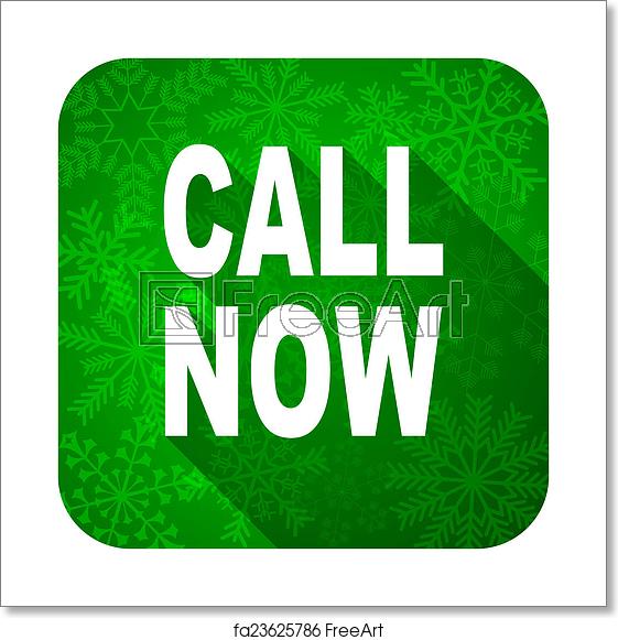 561x581 Free Art Print Of Call Now Flat Icon, Christmas Button Freeart