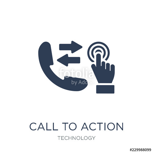 500x500 Call To Action Icon Trendy Flat Vector Call To Action Icon