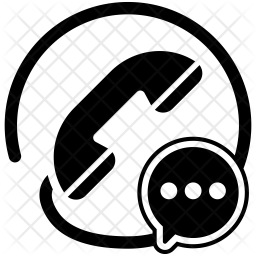256x256 Call Us Icon Of Glyph Style