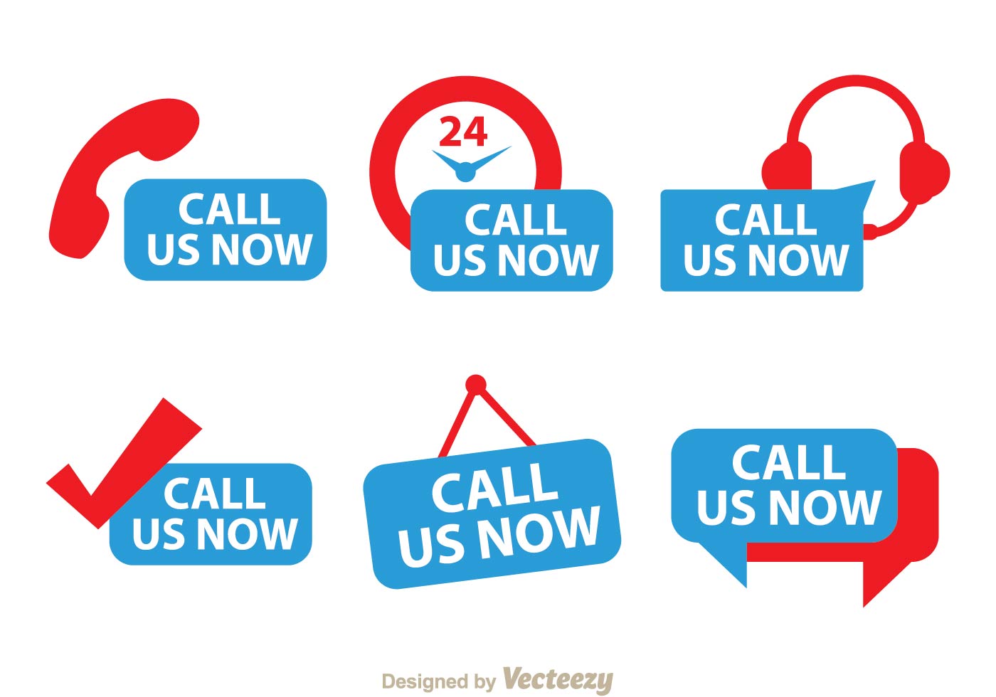 1400x980 Call Us Now Red And Blue Icons