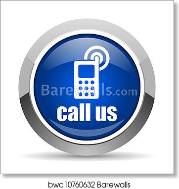 362x382 Call Us Icon, Art Print Barewalls Posters Prints
