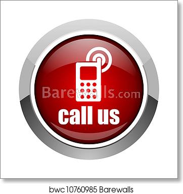 362x382 Call Us Icon, Art Print Barewalls Posters Prints