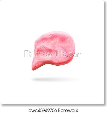 362x382 Callout Icon, Modelling Clay On White Backgroung, Art Print