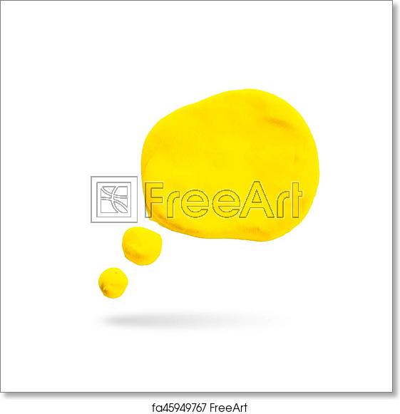 561x581 Free Art Print Of Callout Icon Modelling Clay On White