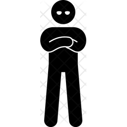 256x256 Calm Man Icon Of Glyph Style