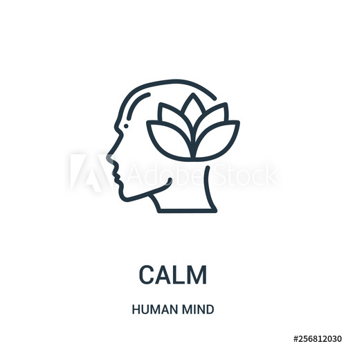 500x500 Calm Icon Vector From Human Mind Collection Thin Line Calm