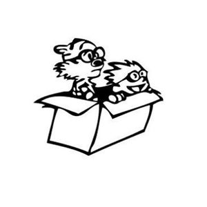 300x300 Calvin And Hobbes Box Slay Ride Diecut Vinyl Decal Sticker Car