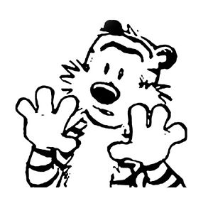300x300 Calvin And Hobbes Hands Up Funny Cute Diecut Vinyl Decal Sticker