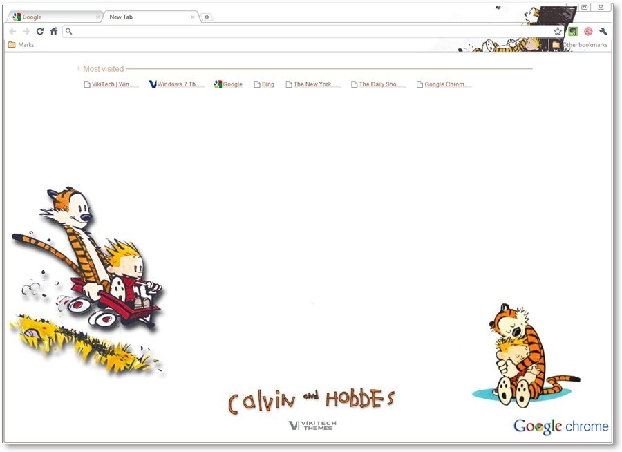 900x654 Calvin And Hobbes Google Chrome Theme