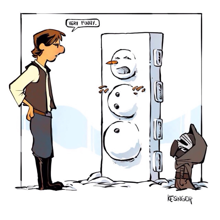 880x880 Disney Illustrator Combines Star Wars And Calv Hobbes