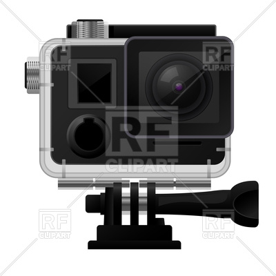 400x400 Action Camera In Waterproof Case