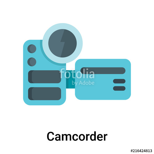 500x500 Camcorder Icon Vector Sign And Symbol Isolated On White Background