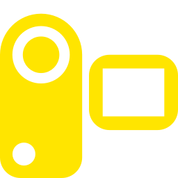 256x256 Free Yellow Camcorder Icon