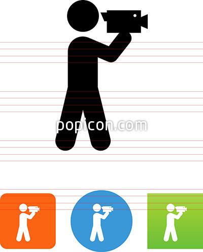 400x497 Person With A Camcorder Icon