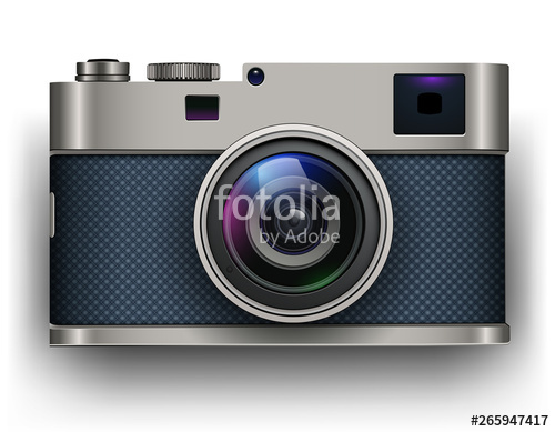 500x389 Retro Photo Camera Icon, Vector Illustration Stock Image