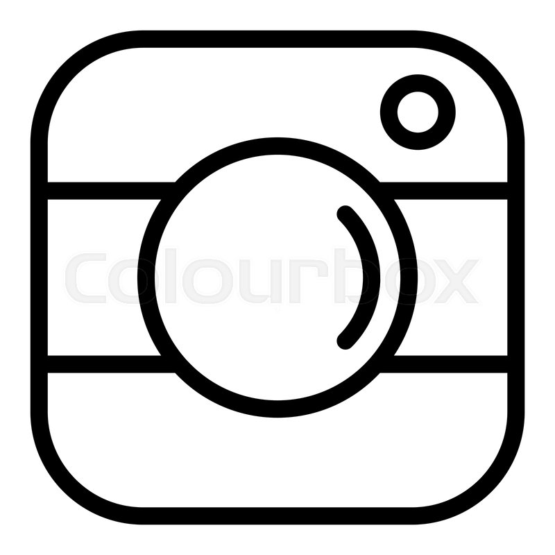 800x800 Camera Button Line Icon Photo Icon Stock Vector Colourbox